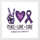 Autocollant Pour Fenêtre Sensibilisation au cancer de l'oesophage Pièce Pur (Feuille)