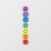 Autocollant Pour Fenêtre Sept chakras (Feuille)