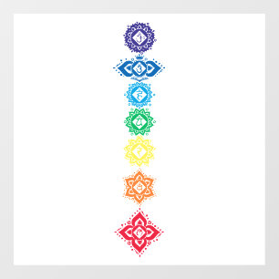 Autocollant Pour Fenêtre Sept chakras 7