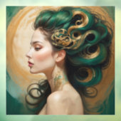 Autocollant Pour Fenêtre «Serelith» - Boucles de Jade Céleste (Feuille 3)