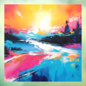 Autocollant Pour Fenêtre Sérénité radiante : Réflexions Abstraites sur le c (Feuille 3)