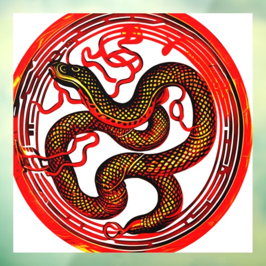 Autocollant Pour Fenêtre Serpent à feu (Feuille 3)