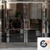 Autocollant Pour Fenêtre Serre d'hiver Twiggy avec Feuilles et baies (Porte de bureau)