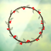 Autocollant Pour Fenêtre Serre d'hiver Twiggy avec Feuilles et baies (Feuille 3)