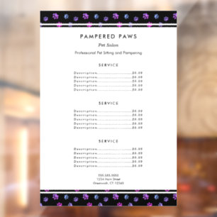 Autocollant Pour Fenêtre Service de salon professionnel pour animaux de com