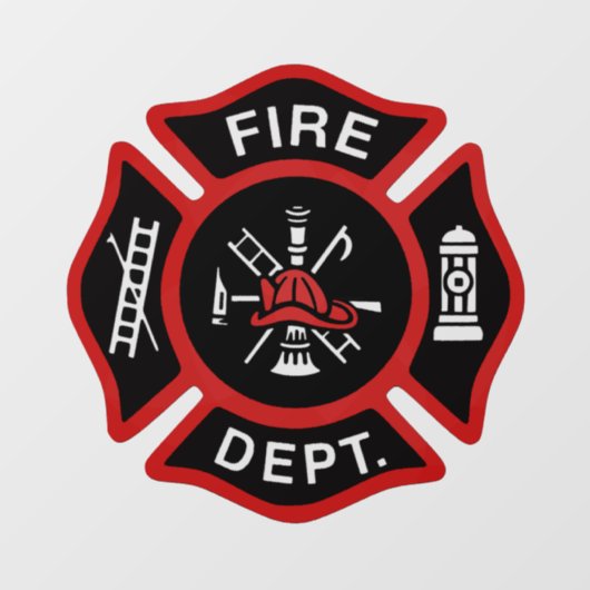 Autocollant Pour Fenêtre Service des incendies Croix-Rouge maltaise (Feuille)