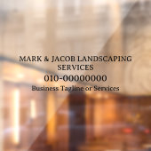 Autocollant Pour Fenêtre Services d'affichage professionnel texte personnal (Feuille 2)