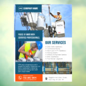 Autocollant Pour Fenêtre Services de contractant électrique personnalisés (Feuille 3)