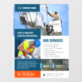 Autocollant Pour Fenêtre Services de contractant électrique personnalisés (Feuille)