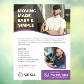 Autocollant Pour Fenêtre Services de déménagement personnalisés (Feuille 3)