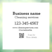 Autocollant Pour Fenêtre Services de nettoyage ajouter numéro site web adre (Feuille 3)