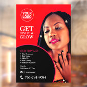 Autocollant Pour Fenêtre Services de salon Editable Custom Window Cling (Feuille 2)