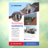 Autocollant Pour Fenêtre Services de Toiture Sur Mesure (Feuille 3)