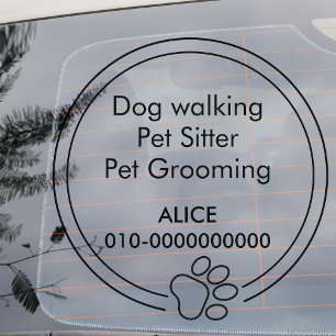 Autocollant Pour Fenêtre Services d'entreprise de compagnie mignonne pour v
