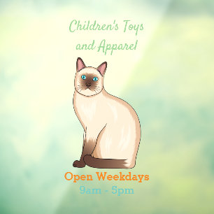 Autocollant Pour Fenêtre Siamese cat cartoon