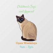 Autocollant Pour Fenêtre Siamese cat cartoon (Feuille)