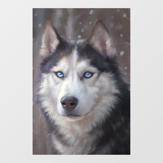 Autocollant Pour Fenêtre Sibérien Husky (Feuille)