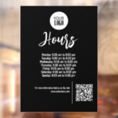 Autocollant Pour Fenêtre Signature du code QR des heures d'affaires (Feuille 2)