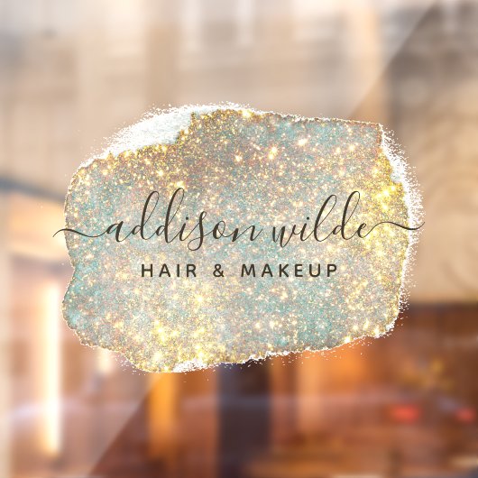 Autocollant Pour Fenêtre Signature holographique Script moderne Parties sci (Feuille 2)