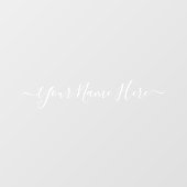 Autocollant Pour Fenêtre Signature nettoyer le script de nom simple (Feuille)