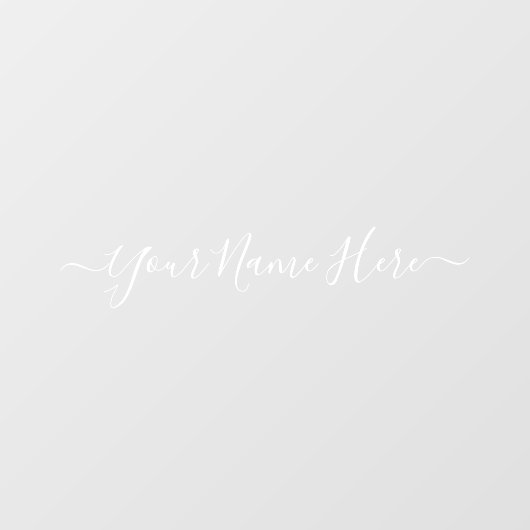 Autocollant Pour Fenêtre Signature nettoyer le script de nom simple (Feuille)