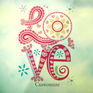 Autocollant Pour Fenêtre SIGNE D'AMOUR Super Hippie Thunder_Cove