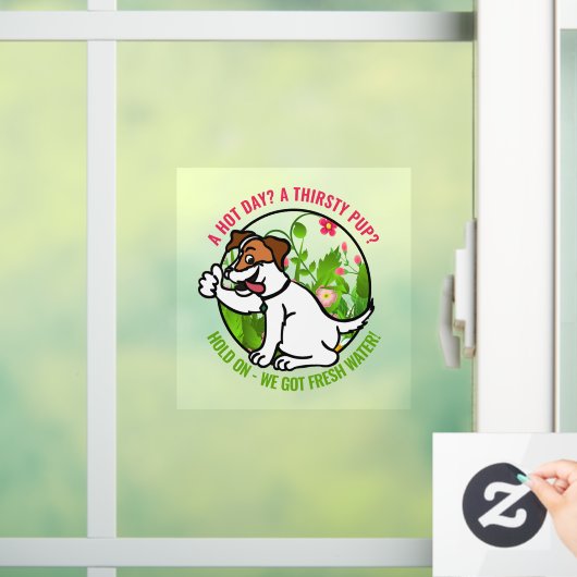 Autocollant Pour Fenêtre Signe de fenêtre eau fraîche journée chaude gentil (Maison)