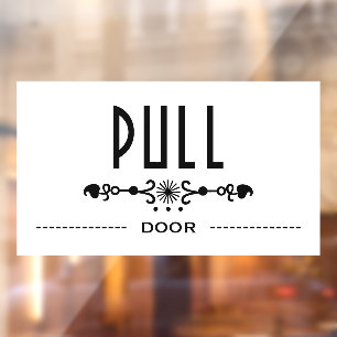 Autocollant Pour Fenêtre Signe de la porte de traction,