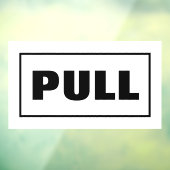 Autocollant Pour Fenêtre Signe de la porte de traction, (Feuille 3)