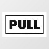 Autocollant Pour Fenêtre Signe de la porte de traction, (Feuille)