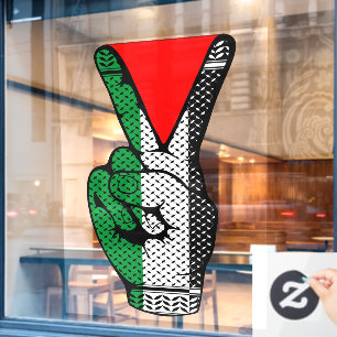 Autocollant Pour Fenêtre Signe de victoire à la main Résistance Symbole Tri