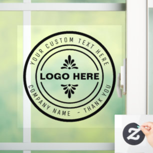 AUTOCOLLANT POUR FENÊTRE SIGNE D'ENTREPRISE PERSONNALISÉE LOGO ÉTAPE 