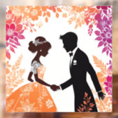 Autocollant Pour Fenêtre Silhouettes de mariée et de mariée (Feuille 2)