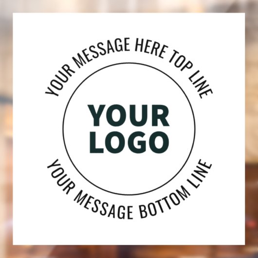 Autocollant Pour Fenêtre Simple à remplacer par votre logo ou image (Feuille 2)