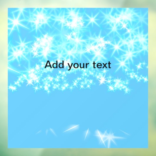 Autocollant Pour Fenêtre Simple ciel bleu brillant étoiles ajouter votre te (Feuille 3)