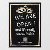 Autocollant Pour Fenêtre simple code qr café grand clous de fenêtre (Feuille)