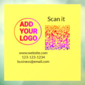Autocollant Pour Fenêtre Simple code QR minimal ajouter un logo nom de code (Feuille 3)
