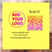Autocollant Pour Fenêtre Simple code QR minimal ajouter un logo nom de code (Feuille 2)
