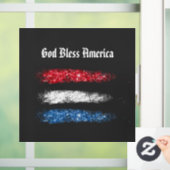 Autocollant Pour Fenêtre *~* Simple DIEU BLESS AMERICA Drapeau américain   (Maison)