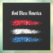 Autocollant Pour Fenêtre *~* Simple DIEU BLESS AMERICA Drapeau américain   (Feuille 3)