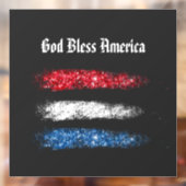 Autocollant Pour Fenêtre *~* Simple DIEU BLESS AMERICA Drapeau américain   (Feuille 2)