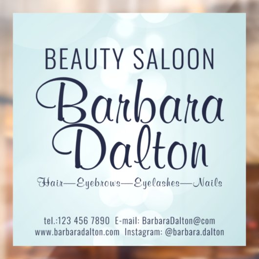 Autocollant Pour Fenêtre Simple Elegant Blue Bokeh (Feuille 2)