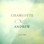 Autocollant Pour Fenêtre Simple, élégant, Mariage (Feuille 3)