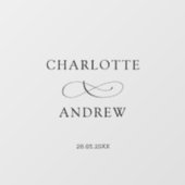 Autocollant Pour Fenêtre Simple, élégant, Mariage (Feuille)