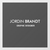 Autocollant Pour Fenêtre Simple entreprise gris minimaliste (Feuille)