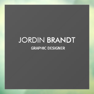 Autocollant Pour Fenêtre Simple entreprise gris minimaliste