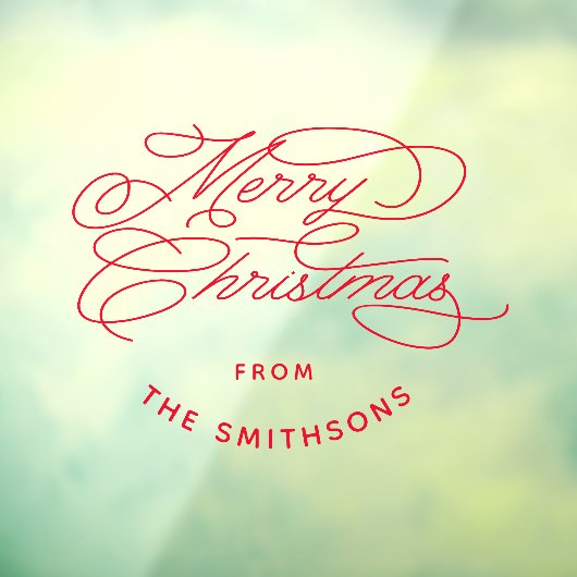 Autocollant Pour Fenêtre Simple et élégant joyeux Noël joyeux Personnalisé (Feuille 3)