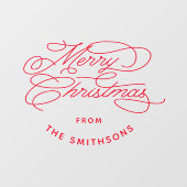 Autocollant Pour Fenêtre Simple et élégant joyeux Noël joyeux Personnalisé (Feuille)