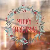 Autocollant Pour Fenêtre Simple Joyeux magasin de fleurs de Noël (Feuille 2)