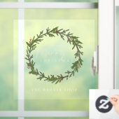 Autocollant Pour Fenêtre Simple Joyeux Pine Berries Green Wreath (Maison)